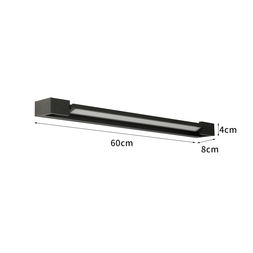 Brilagi - LED Koupelnové osvětlení zrcadla AQUA LINE LED/18W/230V 60 cm IP44 černá