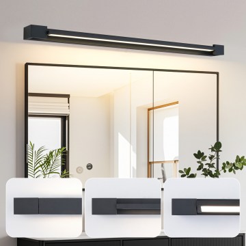 Brilagi - LED Koupelnové osvětlení zrcadla AQUA LINE LED/20W/230V 80 cm IP44 černá CRI 90