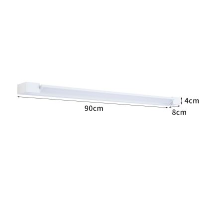 Brilagi - LED Koupelnové osvětlení zrcadla AQUA LINE LED/24W/230V 90 cm IP44 bílá CRI 90