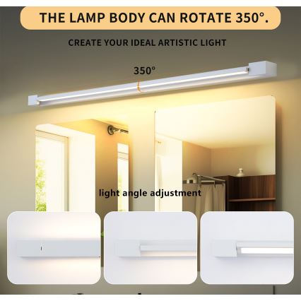 Brilagi - LED Koupelnové osvětlení zrcadla AQUA LINE LED/36W/230V 120 cm IP44 bílá CRI 90