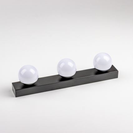 Brilagi - LED Koupelnové osvětlení zrcadla HOLLYWOOD 3xLED/3W/230V 39 cm IP44 černá