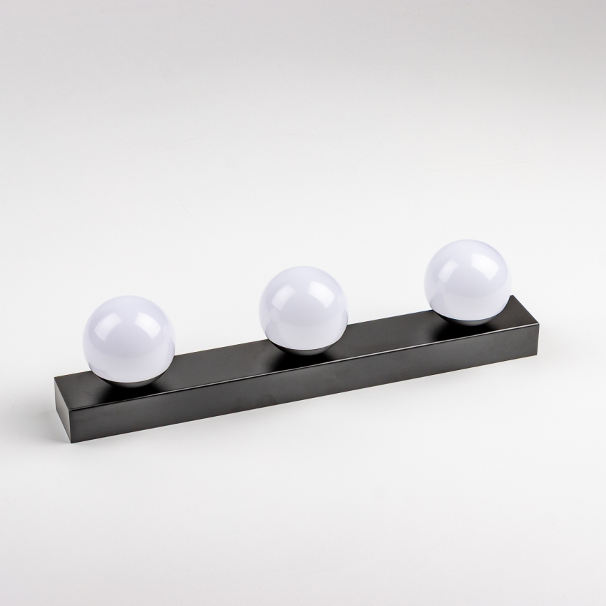 Brilagi - LED Koupelnové osvětlení zrcadla HOLLYWOOD 3xLED/3W/230V 39 cm IP44 černá