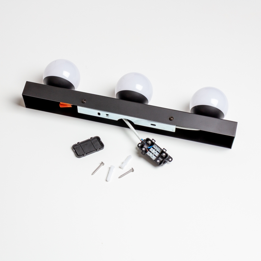 Brilagi - LED Koupelnové osvětlení zrcadla HOLLYWOOD 3xLED/3W/230V 39 cm IP44 černá