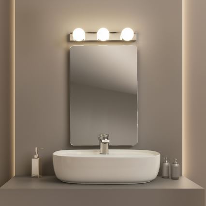 Brilagi - LED Koupelnové osvětlení zrcadla HOLLYWOOD 3xLED/3W/230V 39 cm IP44 lesklý chrom