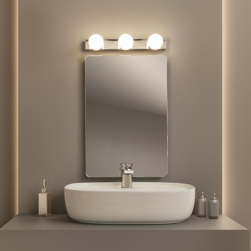 Brilagi - LED Koupelnové osvětlení zrcadla HOLLYWOOD 3xLED/3W/230V 39 cm IP44 lesklý chrom