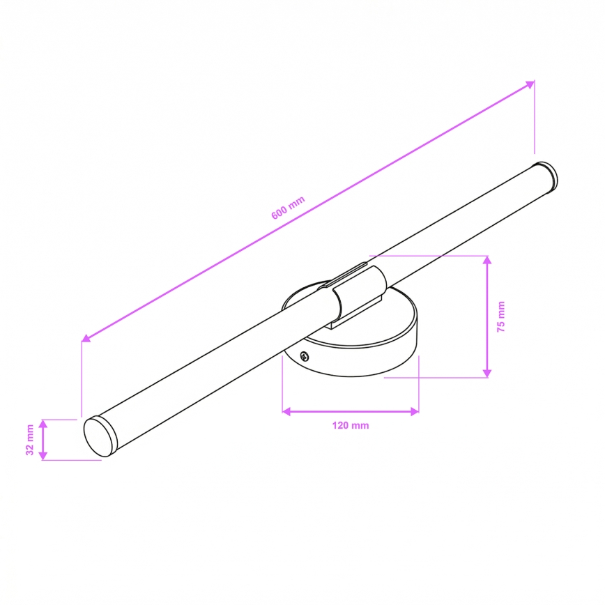 Brilagi - LED Koupelnové osvětlení zrcadla LARA LED/10W/230V 60 cm IP44 zlatá