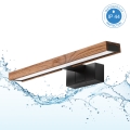 Brilagi - LED Koupelnové osvětlení zrcadla WOODY MIRROR 3v1 LED/8W/230V 40 cm IP44 černá/dub