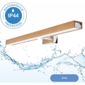Brilagi - LED Koupelnové osvětlení zrcadla WOODY MIRROR LED/12W/230V 60 cm IP44 dub/lesklý chrom