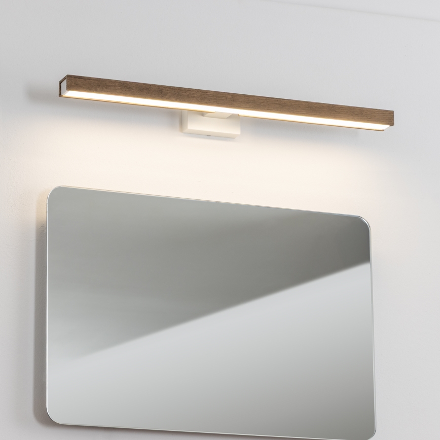 Brilagi - LED Koupelnové osvětlení zrcadla WOODY MIRROR LED/12W/230V 60 cm IP44 dub ořech/bílá