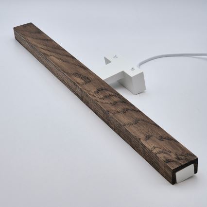 Brilagi - LED Koupelnové osvětlení zrcadla WOODY MIRROR LED/12W/230V 60 cm IP44 dub ořech/bílá