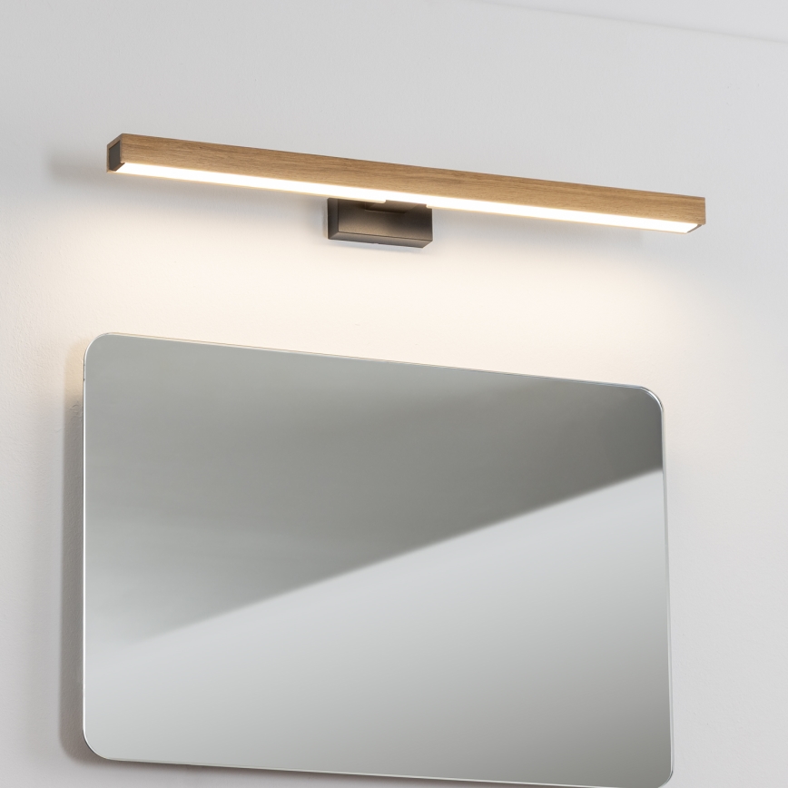 Brilagi - LED Koupelnové osvětlení zrcadla WOODY MIRROR LED/12W/230V 60 cm IP44 dub/černá