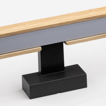 Brilagi - LED Koupelnové osvětlení zrcadla WOODY MIRROR LED/12W/230V 60 cm IP44 dub/černá
