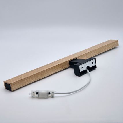 Brilagi - LED Koupelnové osvětlení zrcadla WOODY MIRROR LED/12W/230V 60 cm IP44 dub/černá