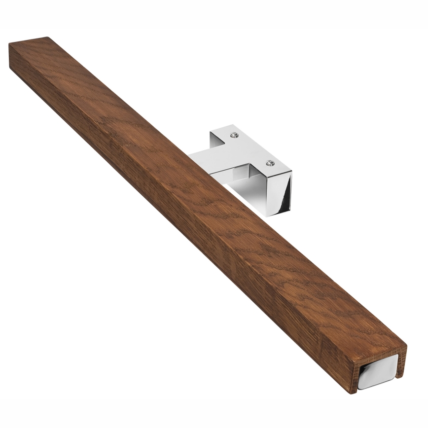 Brilagi - LED Koupelnové osvětlení zrcadla WOODY MIRROR LED/12W/230V 60 cm IP44 dub třešeň/lesklý chrom