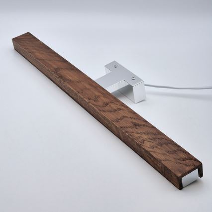 Brilagi - LED Koupelnové osvětlení zrcadla WOODY MIRROR LED/12W/230V 60 cm IP44 dub třešeň/lesklý chrom