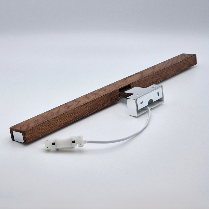Brilagi - LED Koupelnové osvětlení zrcadla WOODY MIRROR LED/12W/230V 60 cm IP44 dub třešeň/lesklý chrom
