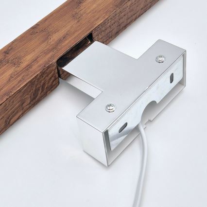 Brilagi - LED Koupelnové osvětlení zrcadla WOODY MIRROR LED/12W/230V 60 cm IP44 dub třešeň/lesklý chrom