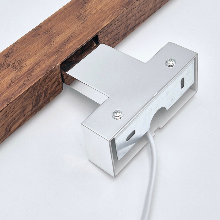 Brilagi - LED Koupelnové osvětlení zrcadla WOODY MIRROR LED/12W/230V 60 cm IP44 dub třešeň/lesklý chrom