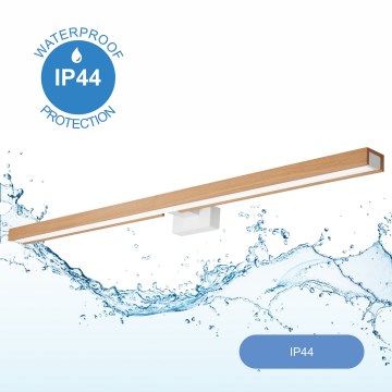 Brilagi - LED Koupelnové osvětlení zrcadla WOODY MIRROR LED/15W/230V 90 cm IP44 dub/bílá