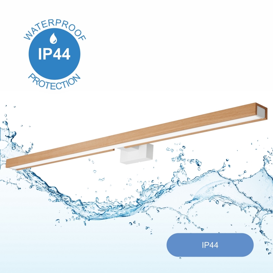 Brilagi - LED Koupelnové osvětlení zrcadla WOODY MIRROR LED/15W/230V 90 cm IP44 dub/bílá