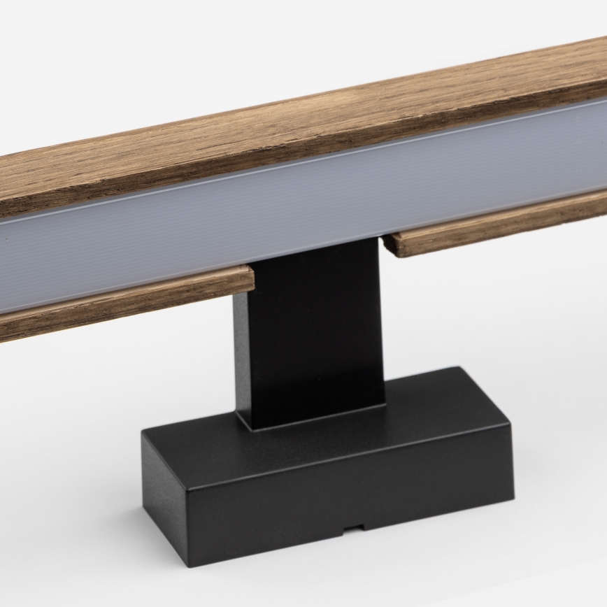 Brilagi - LED Koupelnové osvětlení zrcadla WOODY MIRROR LED/15W/230V 90 cm IP44 dub ořech/černá