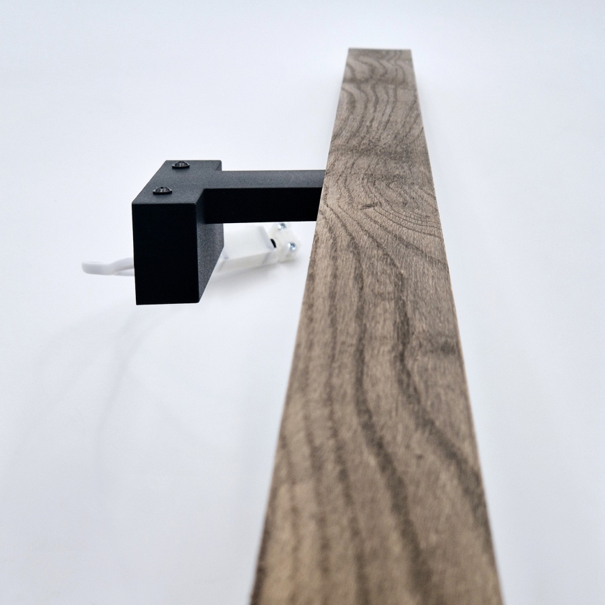Brilagi - LED Koupelnové osvětlení zrcadla WOODY MIRROR LED/15W/230V 90 cm IP44 dub ořech/černá