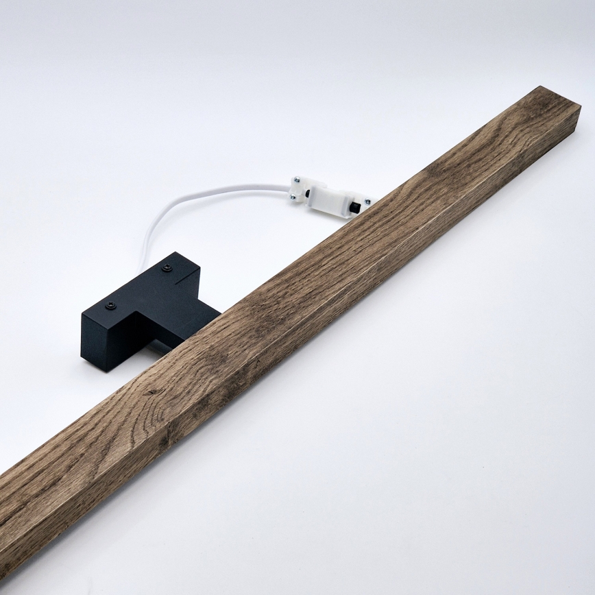 Brilagi - LED Koupelnové osvětlení zrcadla WOODY MIRROR LED/15W/230V 90 cm IP44 dub ořech/černá