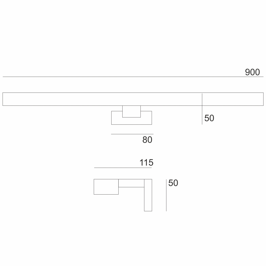 Brilagi - LED Koupelnové osvětlení zrcadla WOODY MIRROR LED/15W/230V 90 cm IP44 dub ořech/černá