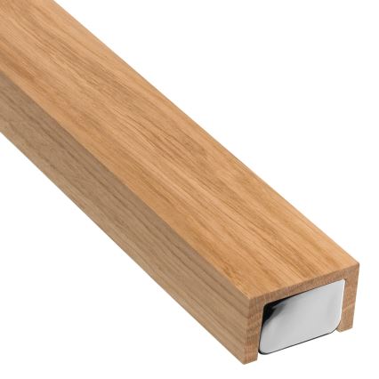 Brilagi - LED Koupelnové osvětlení zrcadla WOODY MIRROR LED/15W/230V 90 cm IP44 dub/lesklý chrom