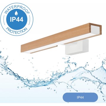 Brilagi - LED Koupelnové osvětlení zrcadla WOODY MIRROR LED/8W/230V 40 cm IP44 dub/bílá
