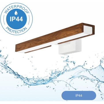 Brilagi - LED Koupelnové osvětlení zrcadla WOODY MIRROR LED/8W/230V 40 cm IP44 dub třešeň/bílá