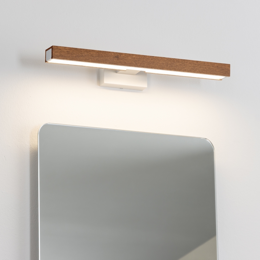 Brilagi - LED Koupelnové osvětlení zrcadla WOODY MIRROR LED/8W/230V 40 cm IP44 dub třešeň/bílá