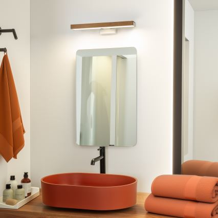 Brilagi - LED Koupelnové osvětlení zrcadla WOODY MIRROR LED/8W/230V 40 cm IP44 dub třešeň/bílá