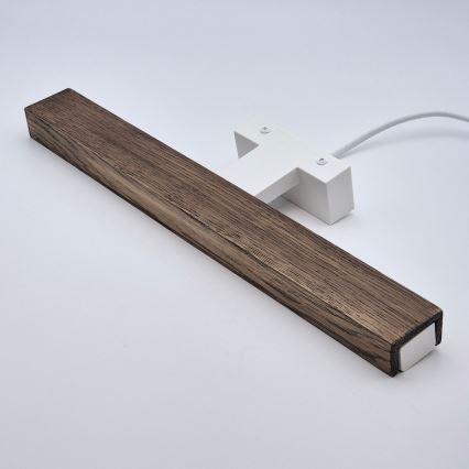 Brilagi - LED Koupelnové osvětlení zrcadla WOODY MIRROR LED/8W/230V 40 cm IP44 dub ořech/bílá
