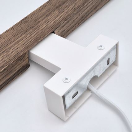 Brilagi - LED Koupelnové osvětlení zrcadla WOODY MIRROR LED/8W/230V 40 cm IP44 dub ořech/bílá