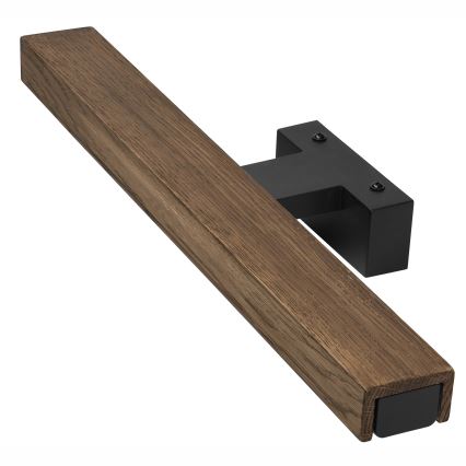 Brilagi - LED Koupelnové osvětlení zrcadla WOODY MIRROR LED/8W/230V 40 cm IP44 dub ořech/černá