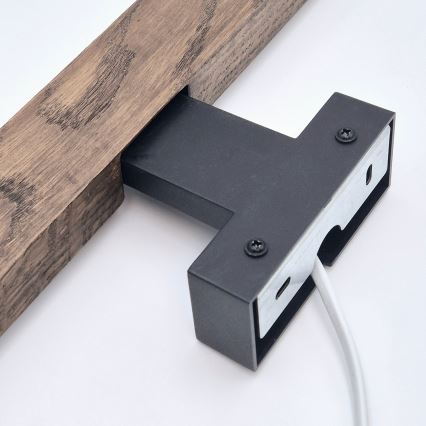 Brilagi - LED Koupelnové osvětlení zrcadla WOODY MIRROR LED/8W/230V 40 cm IP44 dub ořech/černá