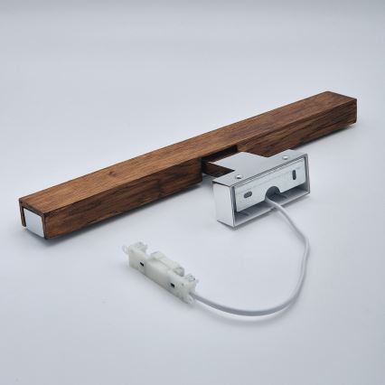 Brilagi - LED Koupelnové osvětlení zrcadla WOODY MIRROR LED/8W/230V 40 cm IP44 dub třešeň/lesklý chrom