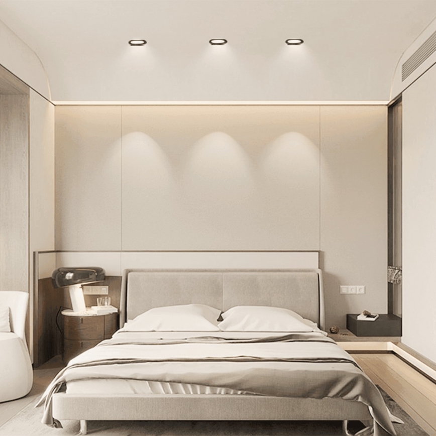 Brilagi - LED Koupelnové podhledové svítidlo LED/9W/230V 4000K černá IP65