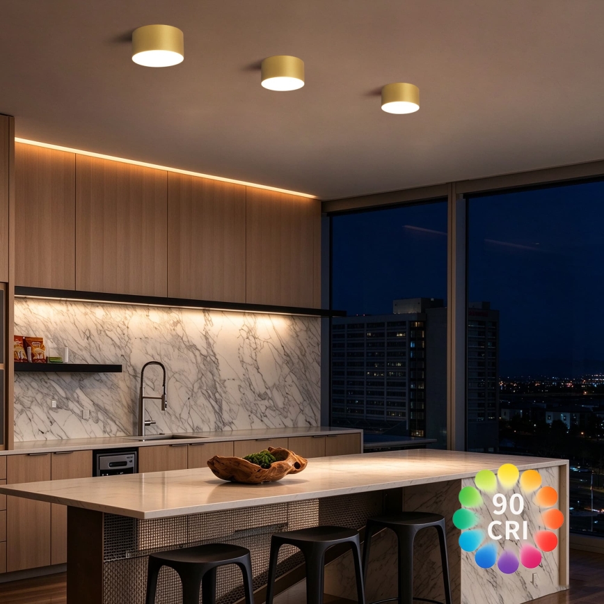 BRILAGI - LED Koupelnové stropní svítidlo FORIS LED/14W/230V pr. 12 cm zlatá IP44
