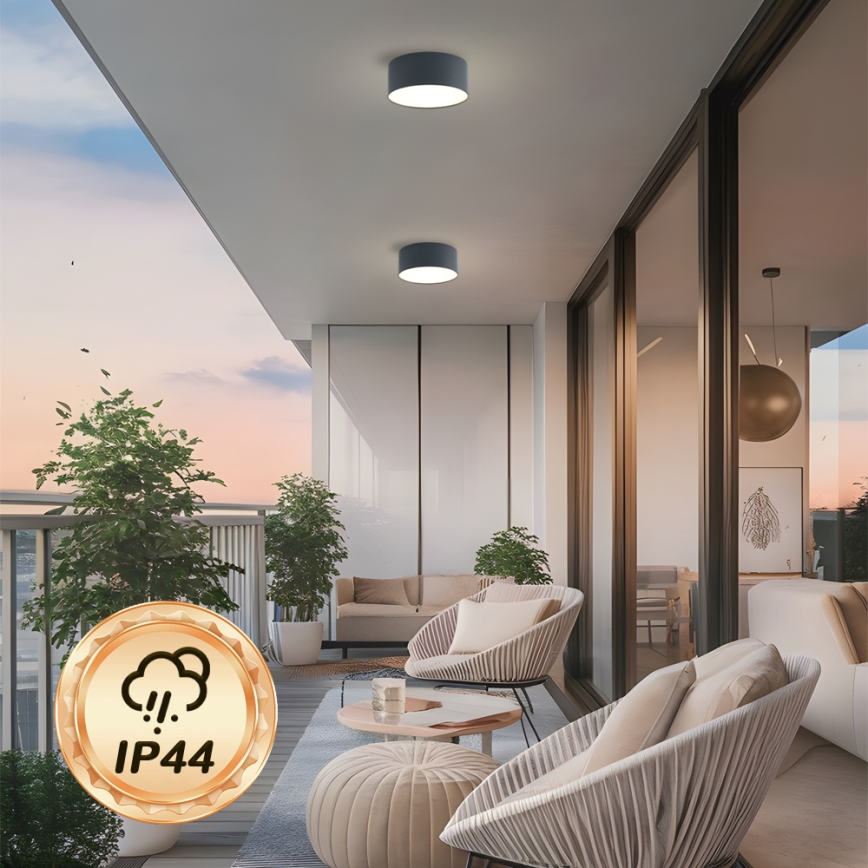 Brilagi - LED Koupelnové stropní svítidlo FORIS LED/20W/230V pr. 15 cm antracit IP44