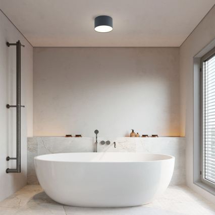 Brilagi - LED Koupelnové stropní svítidlo FORIS LED/9W/230V pr. 9 cm antracit IP44 CRI 90