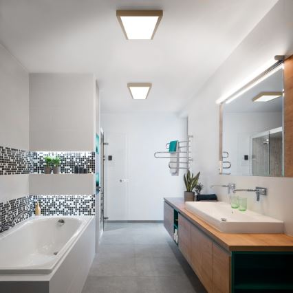 Brilagi - LED Koupelnové stropní svítidlo FRAME LED/50W/230V 120x30 cm IP44 béžová
