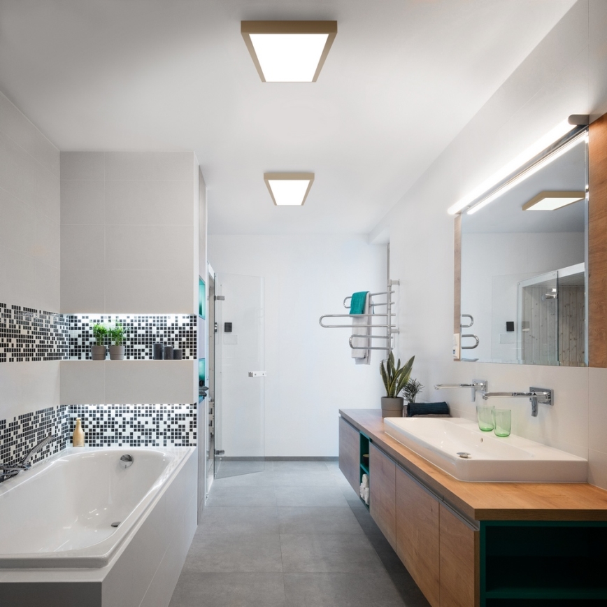 Brilagi - LED Koupelnové stropní svítidlo FRAME LED/50W/230V 120x30 cm IP44 béžová