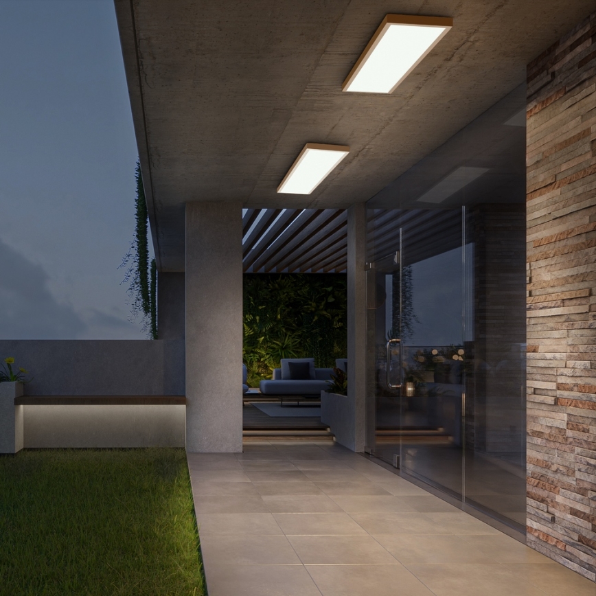 Brilagi - LED Koupelnové stropní svítidlo FRAME LED/50W/230V 120x30 cm IP44 béžová