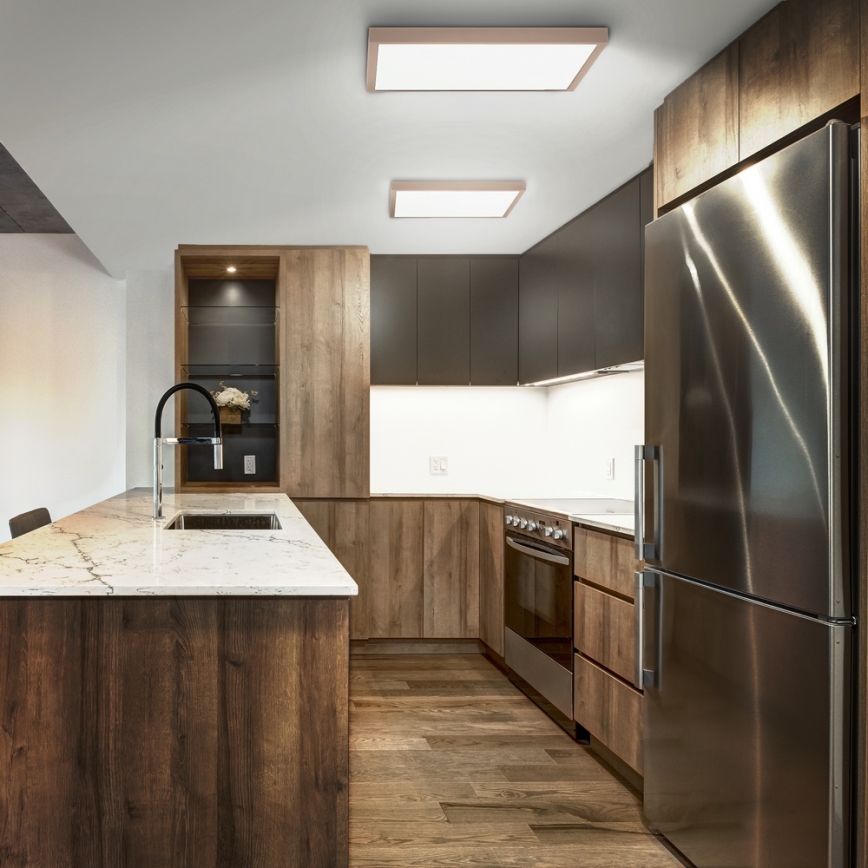 Brilagi - LED Koupelnové stropní svítidlo FRAME LED/50W/230V 60x60 cm IP44 béžová