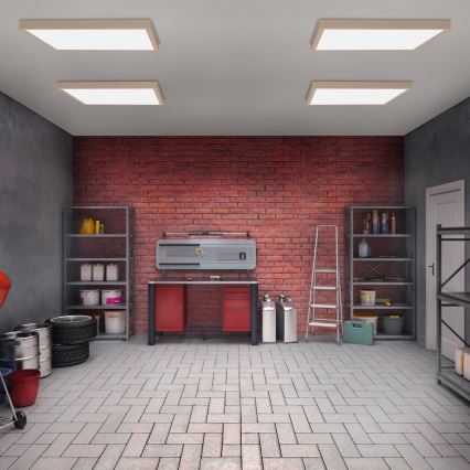 Brilagi - LED Koupelnové stropní svítidlo FRAME LED/50W/230V 60x60 cm IP44 béžová