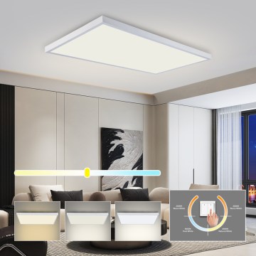 Brilagi - LED Koupelnové stropní svítidlo FRAME LED/96W/230V 120x60 cm 3000/4000/6000K IP44 bílá