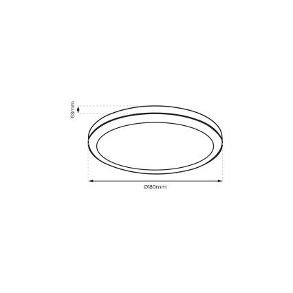 Brilagi - LED Koupelnové stropní svítidlo PERA LED/12W/230V pr. 18 cm IP65 černá