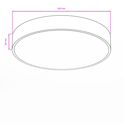 Brilagi - LED Koupelnové stropní svítidlo POOL LED/36W/230V 3000/4000/5500K pr. 40 cm IP54 bronz